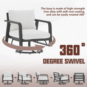 FR Aluminum Outdoor Sofa Swivel Seats