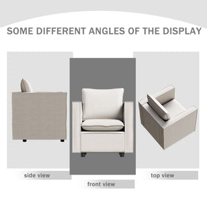 Modern Gray Single Sofa Chair