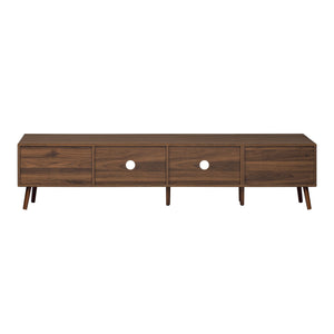 Doors TV Stand For TVs Up To 85", Entertainment Center With Storage Cabinets, TV Media Console Table For Living Room - Natural