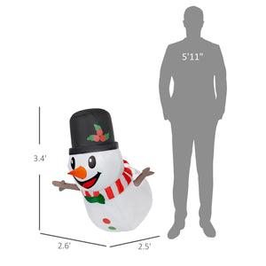 3.4' Inflatable Hanging Snowman Christmas Display