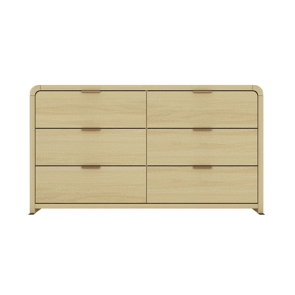 Oak Double Dresser with 6 Drawers - Grace Collection