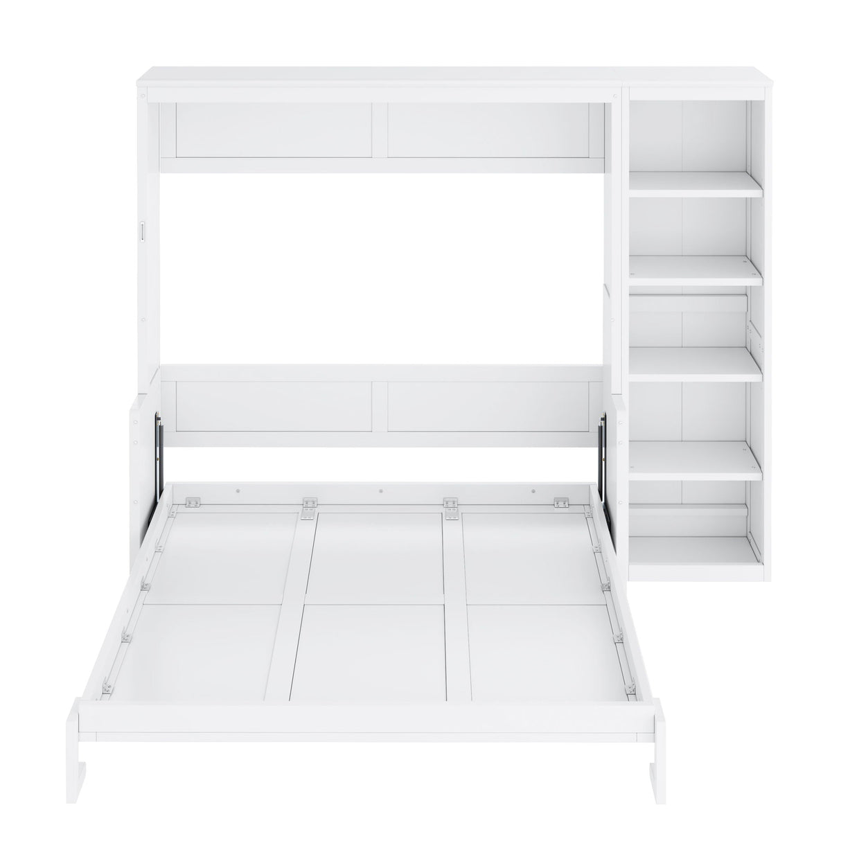 Sturdy Murphy Bed With Desk And Bookshelf