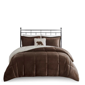 King Plush to Sherpa Down Alternative Comforter Set