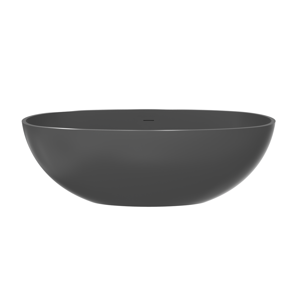 65.2 Inch Freestanding Solid Surface Soaking Bathtub
