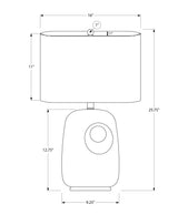 Lighting, 26'h, Table Lamp, Green Ceramic, Ivory / Cream Shade, Contemporary, Modern