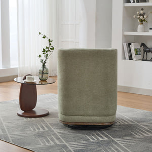 Wide Modern Cushioned Armless Metal Base 360° Swivel Chair With Pillow