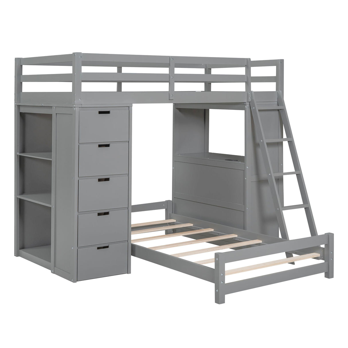 Bunk Bed With LED Light And USB Ports