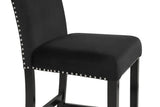 5pc counter height dining set square white faux marble table black velvet upholstered tufted nail head chairs wooden leg - Tuesday Morning - Kitchen & Dining Furniture Sets