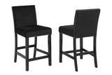 5pc counter height dining set square white faux marble table black velvet upholstered tufted nail head chairs wooden leg - Tuesday Morning - Kitchen & Dining Furniture Sets