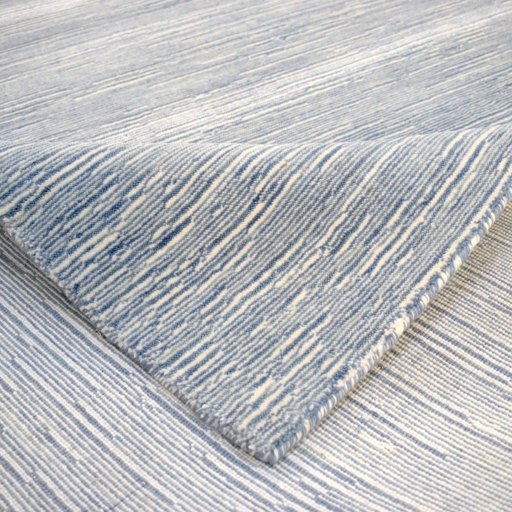 Hand Woven Modern Solid Silver Wool 5x8 Area Rug