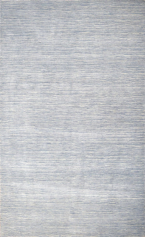 Hand Woven Modern Solid Silver Wool 5x8 Area Rug