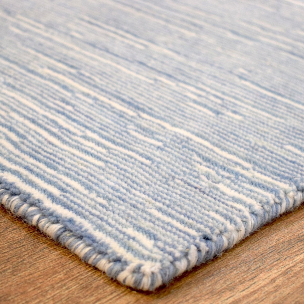 Hand Woven Modern Solid Silver Wool 5x8 Area Rug