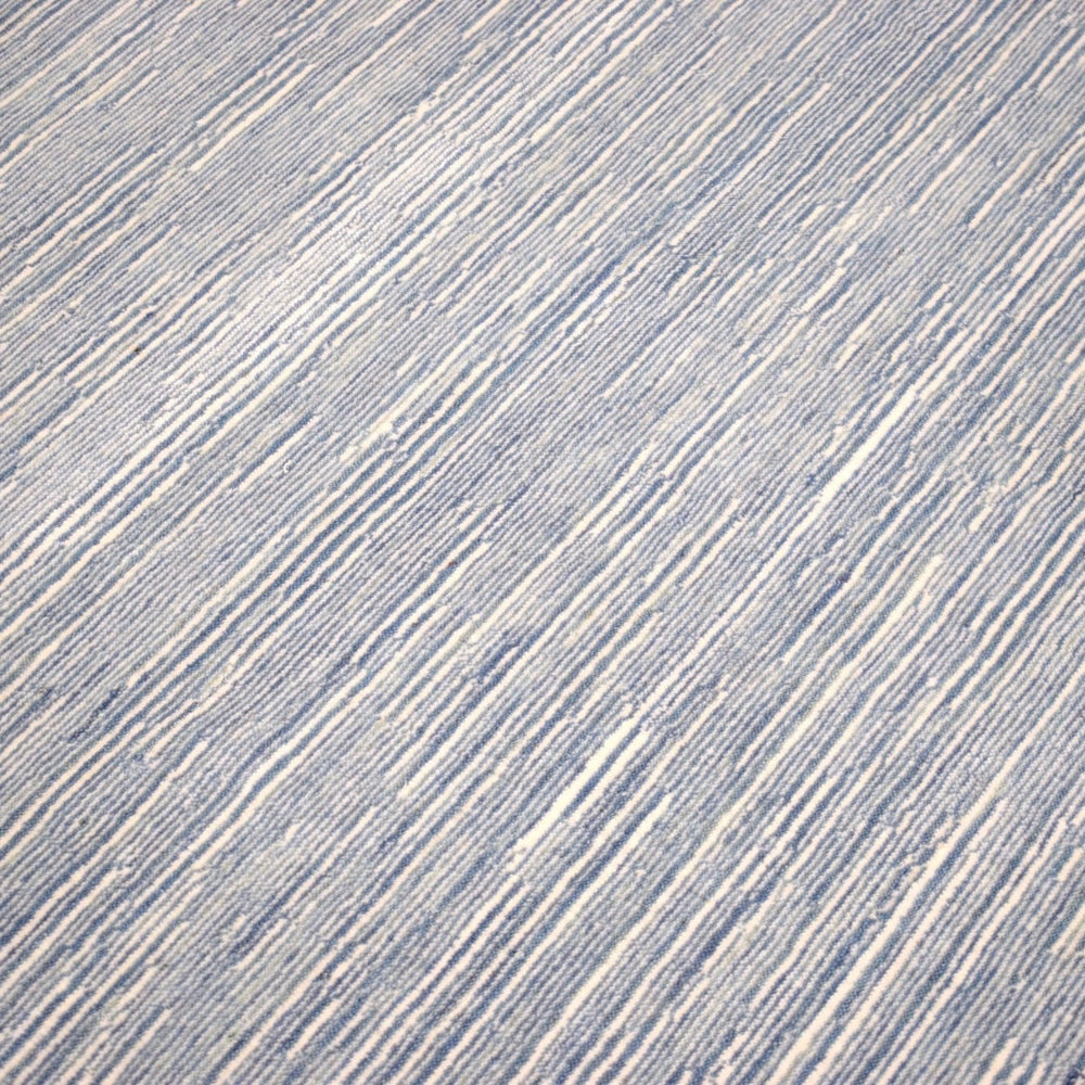 Hand Woven Modern Solid Silver Wool 5x8 Area Rug