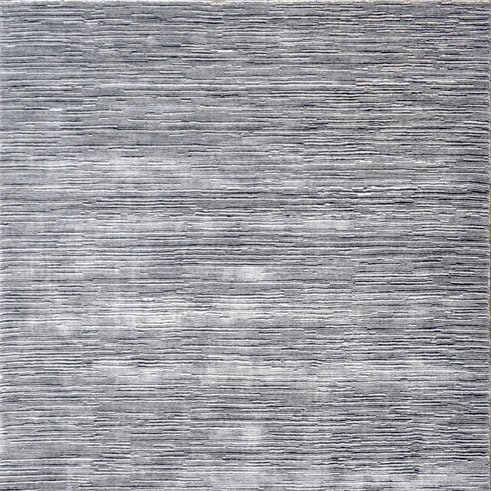 5x8 Modern Gray and Silver Area Rug | Handmade with Wool & Viscose | TRD1007058
