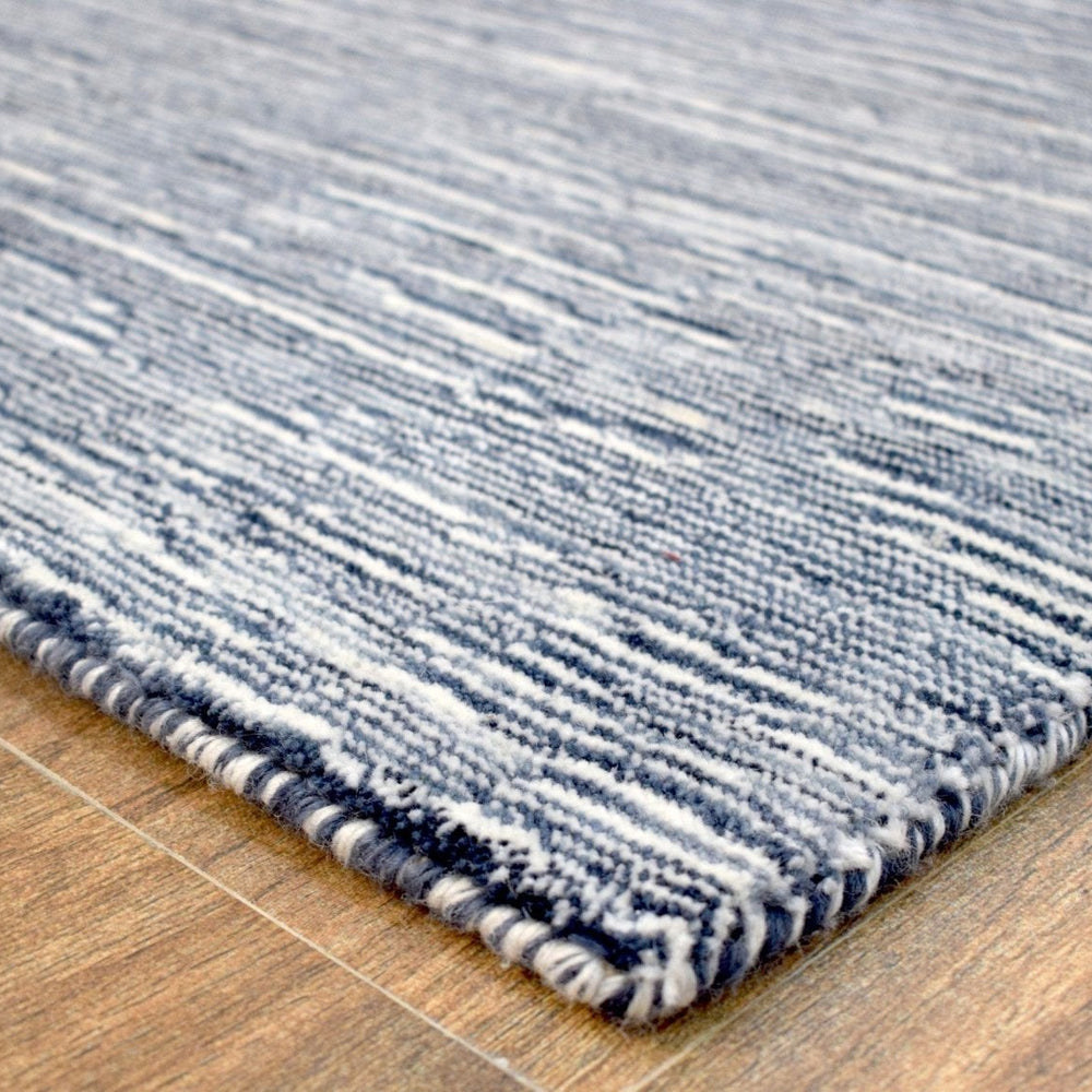 5x8 Solid Gray Rug | Handmade Wool  & Viscose Area Rug | TRD1007158