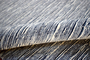 5x8 Solid Gray Rug | Handmade Wool  & Viscose Area Rug | TRD1007158