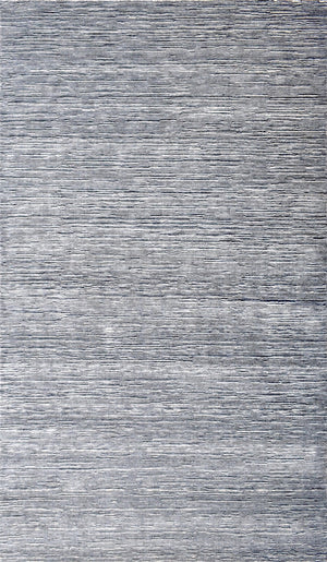 5x8 Solid Gray Rug | Handmade Wool  & Viscose Area Rug | TRD1007158
