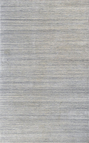 5x8 Solid Beige and Silver Area Rug | Handmade with Wool & Viscose | TRD1007258