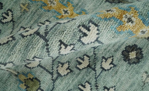 Custom Made Hand Knotted Tree of life Blue And Ivory Runner Wool Rug