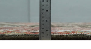 Hand Knotted Rust and Black Traditional Multi Size Wool Area Rug