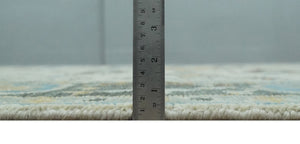 Beige and Gray Traditional Oriental Oushak Hand Knotted Wool Area Rug