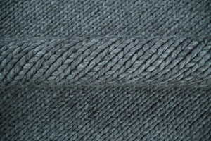 5x8 and 8x10 Braided Wool Solid Gray Hand Woven Soft Plush Area Rug