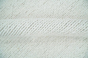 5x8 and 8x10 Braided Wool Solid White Hand Woven Soft Plush Area Rug