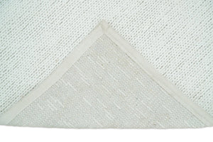 5x8 and 8x10 Braided Wool Solid White Hand Woven Soft Plush Area Rug