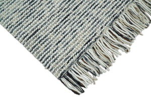 Hand Made Beige and Charcoal Wool Area Rug