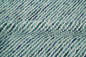 Contemporary Hand Woven Teal Wool Area Rug