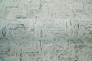 Modern Style Hand Tufted Blue and Ivory Area Rug