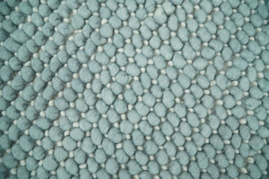 Modern Solid Blue Design Handmade Wool Area Rug