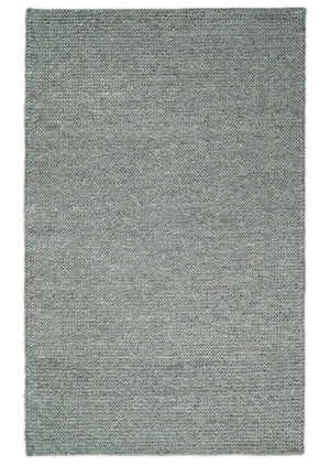 Handwoven Modern Solid Gray Wool Area Rug
