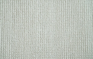 Contemporary Solid Design Ivory Handwoven Wool Area Rug