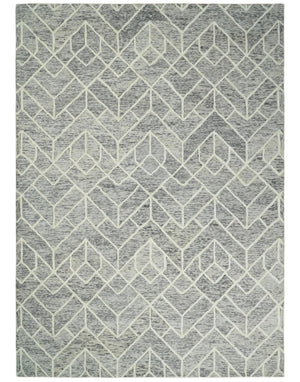 Modern Contemporary Beige Hand Tufted Wool Area Rug