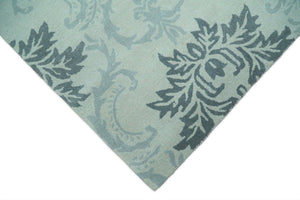Hand Tufted Modern Ivory and Gray Wool Area rug