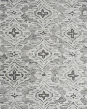 Ivory And Gray Modern Style Hand Tufted Wool Area rug