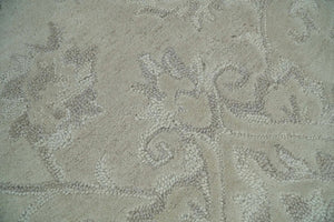 Beige Modern Style Hand Tufted 5x8 Wool Area Rug