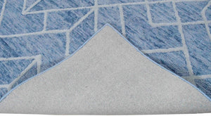 Modern Contemporary Blue Hand Tufted Wool Area rug