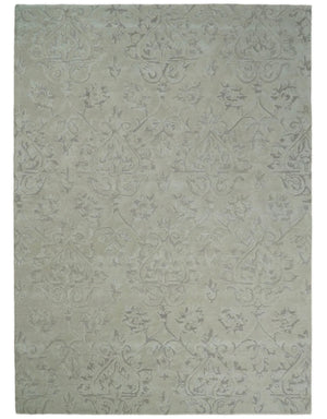 Beige Modern Style Hand Tufted 5x8 Wool Area Rug