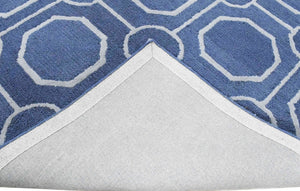 Blue Modern Style Hand Tufted Wool Area rug