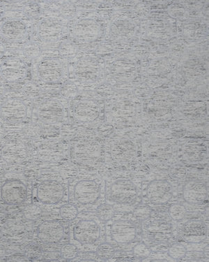 Modern Beige and Silver Hand Tufted Wool Area Rug