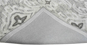 Ivory And Gray Modern Style Hand Tufted Wool Area rug