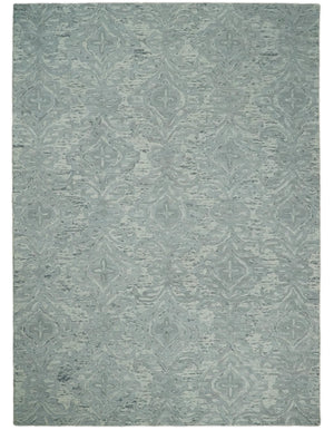 Silver And Beige Modern Style Hand Tufted Wool Area Rug