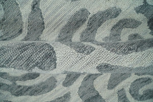 Hand Tufted Contemporary Gray and Silver Wool Area Rug