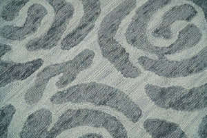 Hand Tufted Contemporary Gray and Silver Wool Area Rug