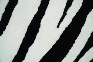 Modern Zebra Hand Tufted Black and White Wool Area Rug