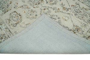Hand Tufted Beige and Silver Wool Textured Loop 5x8 Area Rug