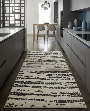 5x8 Hand Knotted Beige and Brown Modern Abstract  Recycled Silk Area Rug