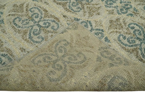 5x8 Hand Knotted Beige, Blue and Camel Modern Contemporary Bamboo Silk Area Rug